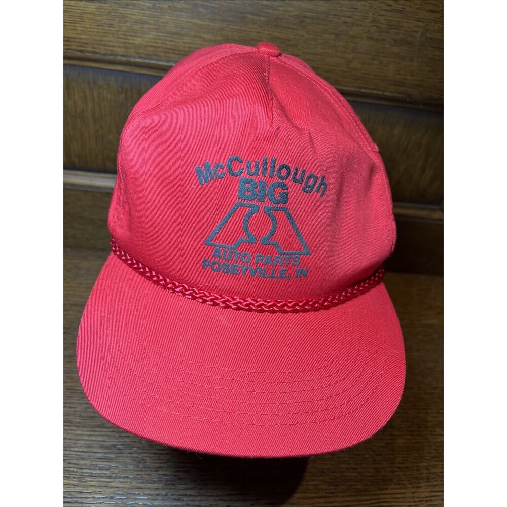 Vintage McCullough Big A Auto Store Poseyville, IND Trucker Hat Cap Picture (B)